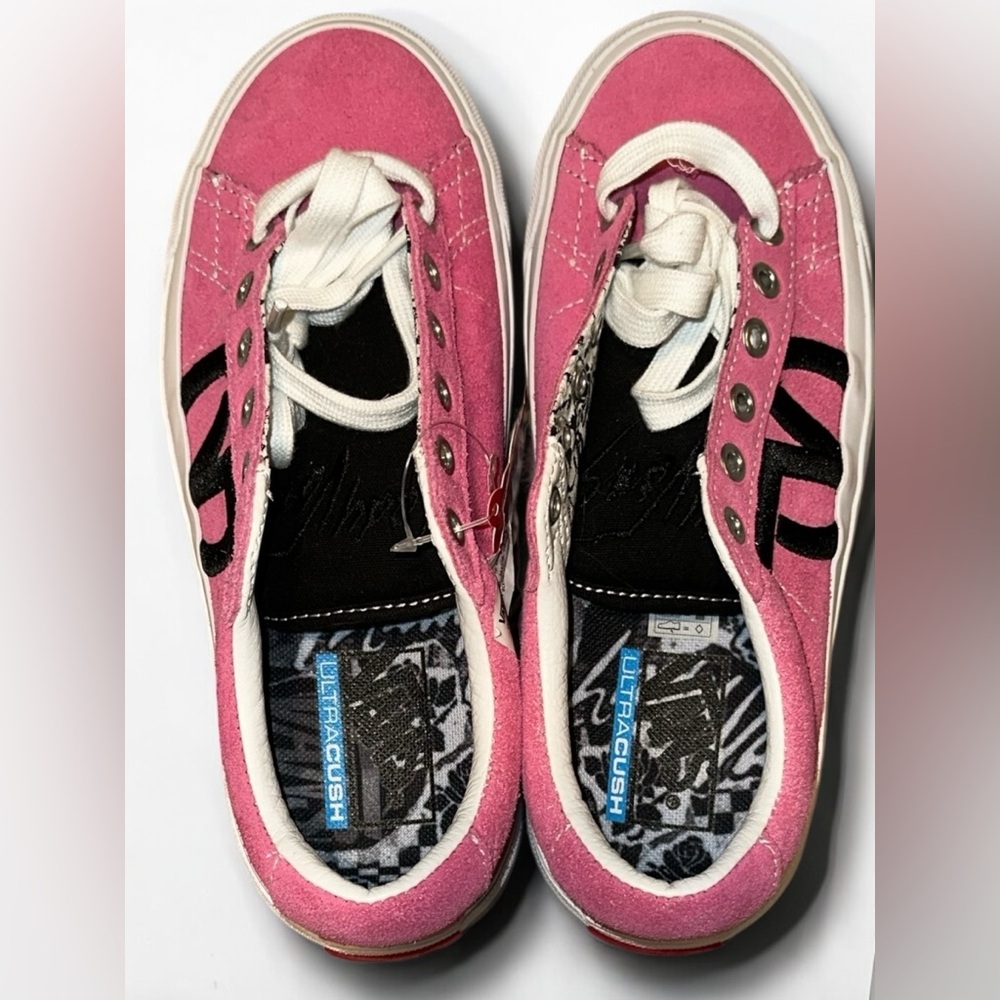 Vans Pink and Black Suede Ultra Cush Shoes - brand new without box